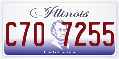 IL license plate C707255