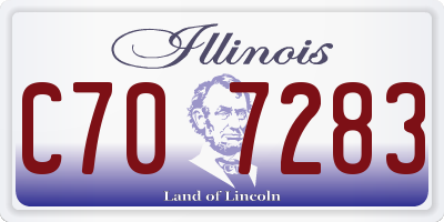 IL license plate C707283