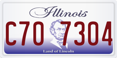 IL license plate C707304
