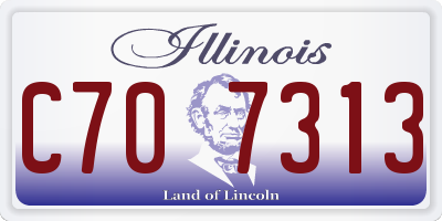 IL license plate C707313