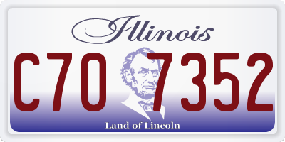 IL license plate C707352