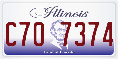IL license plate C707374