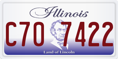 IL license plate C707422