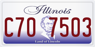 IL license plate C707503
