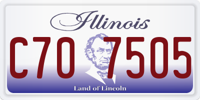 IL license plate C707505