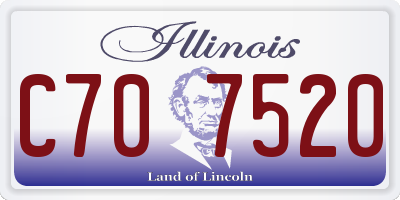 IL license plate C707520