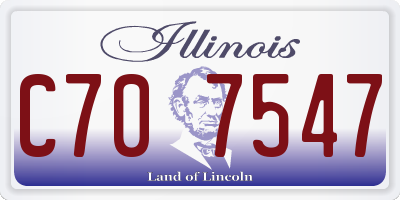 IL license plate C707547
