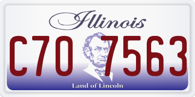 IL license plate C707563