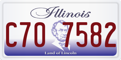 IL license plate C707582