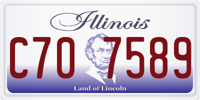 IL license plate C707589