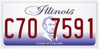 IL license plate C707591