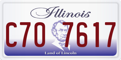 IL license plate C707617
