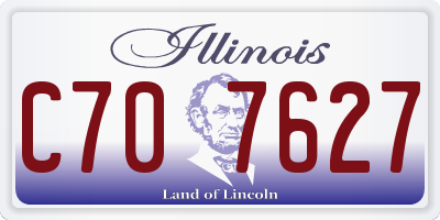 IL license plate C707627