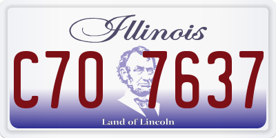 IL license plate C707637