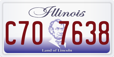 IL license plate C707638