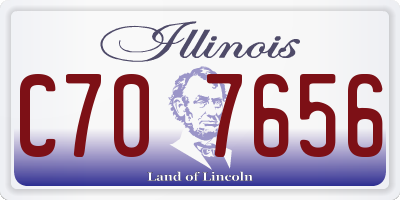 IL license plate C707656