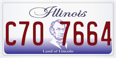 IL license plate C707664