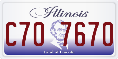 IL license plate C707670