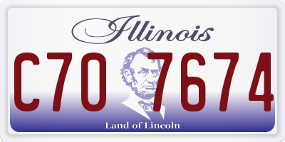 IL license plate C707674