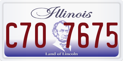 IL license plate C707675