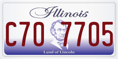 IL license plate C707705