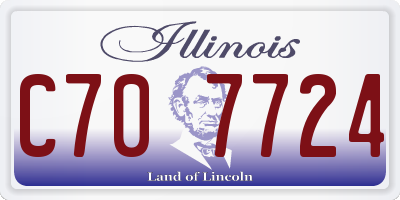 IL license plate C707724