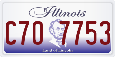 IL license plate C707753