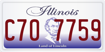 IL license plate C707759