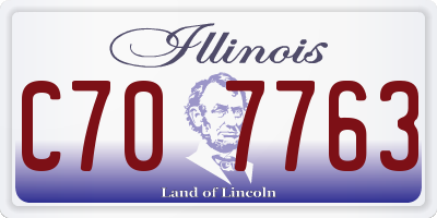 IL license plate C707763