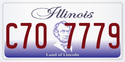 IL license plate C707779
