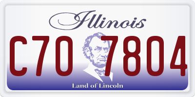 IL license plate C707804