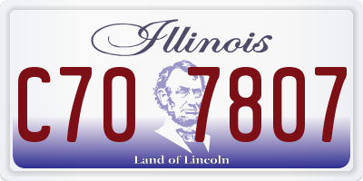 IL license plate C707807