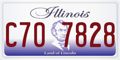 IL license plate C707828