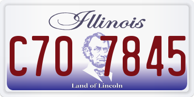 IL license plate C707845