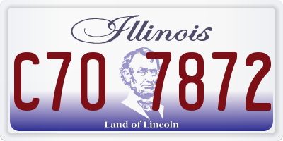 IL license plate C707872