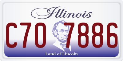 IL license plate C707886