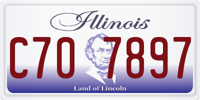 IL license plate C707897