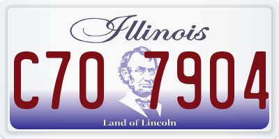 IL license plate C707904