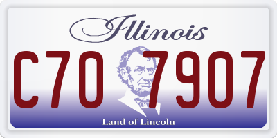 IL license plate C707907