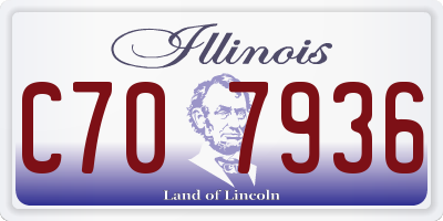 IL license plate C707936