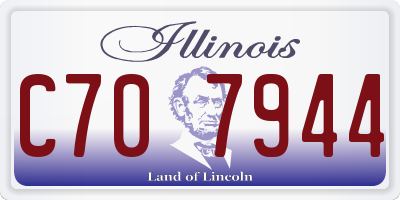 IL license plate C707944
