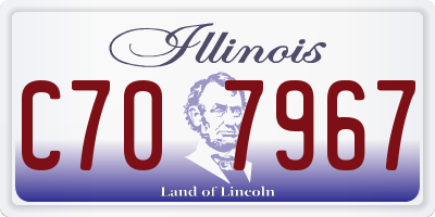 IL license plate C707967