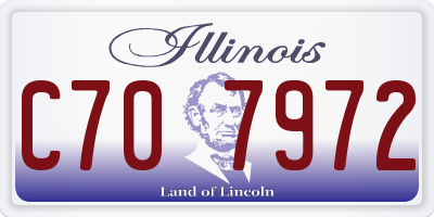IL license plate C707972
