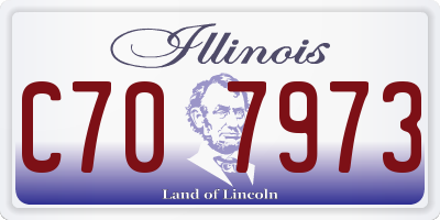 IL license plate C707973