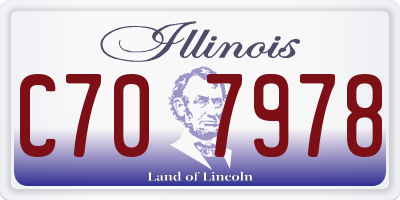 IL license plate C707978