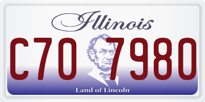 IL license plate C707980
