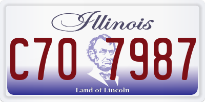 IL license plate C707987
