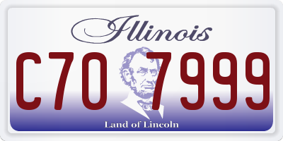 IL license plate C707999