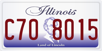 IL license plate C708015