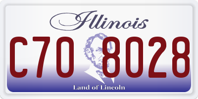 IL license plate C708028